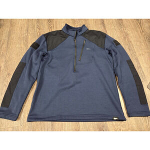 GORUCK Fleece-Lined Polartec Grid Half Zip Pullover Navy Blue Black Shirt Large